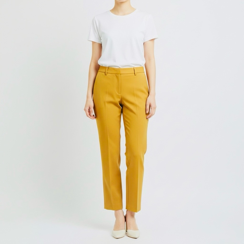 Haver+Blair London Women's Pull on Mustard Gold/Yellow Dress Pants Sz S